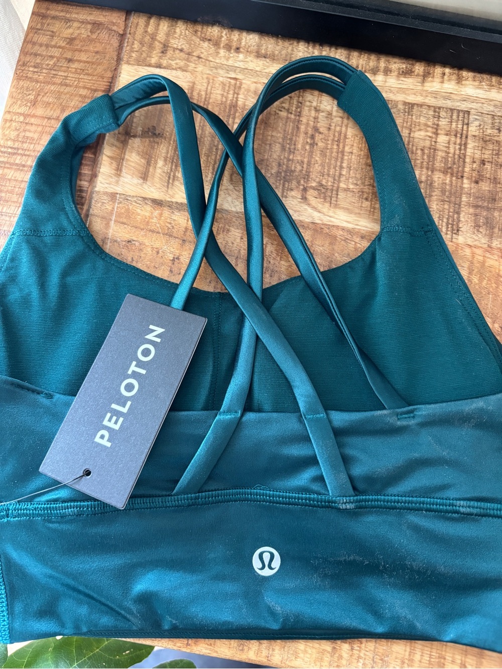Lululemon x Peloton Energy Longline Sports Bra, Green Shine, 2
